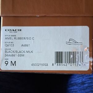 Coach Black and Milk Rubber Sandals